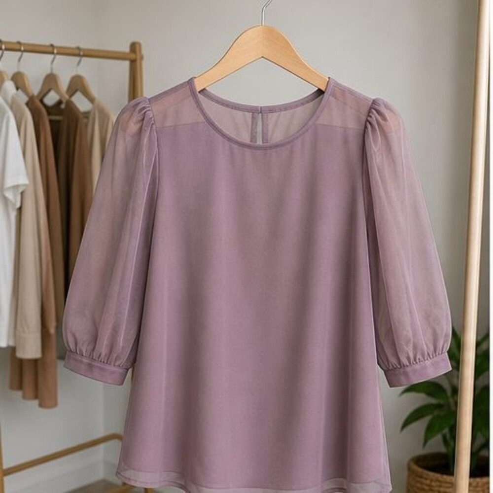 Mauve Wrap Blouse